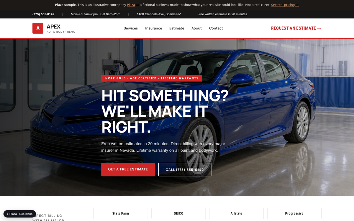 Sample build — Apex Auto Body