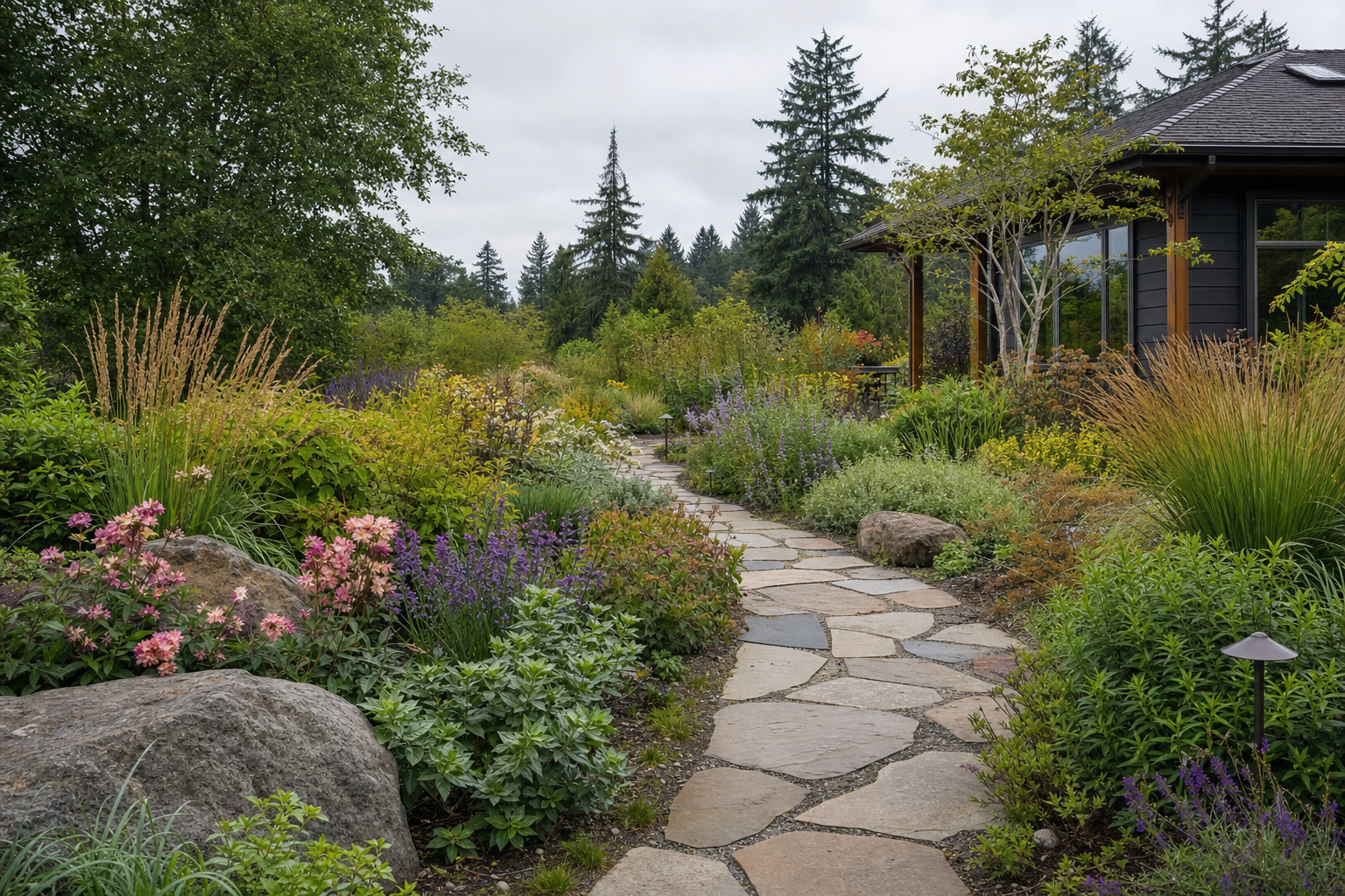 A Greenline garden in inner SE Portland