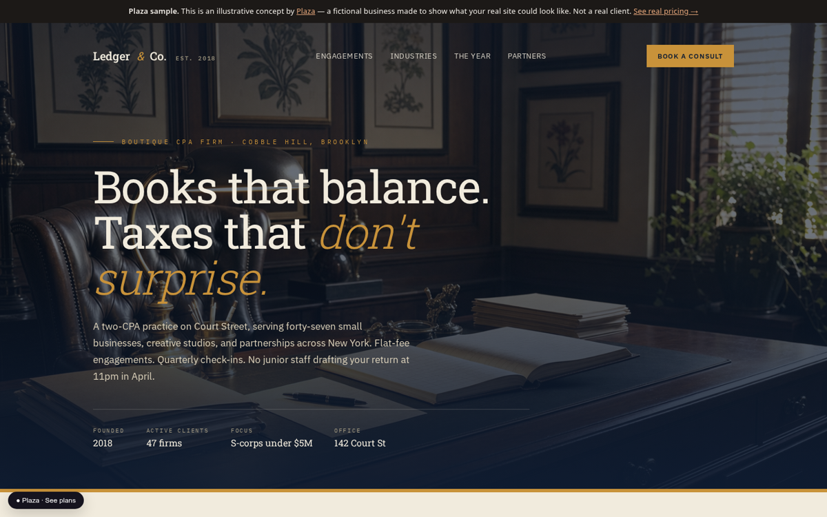 SAMPLE — Ledger & Co.
