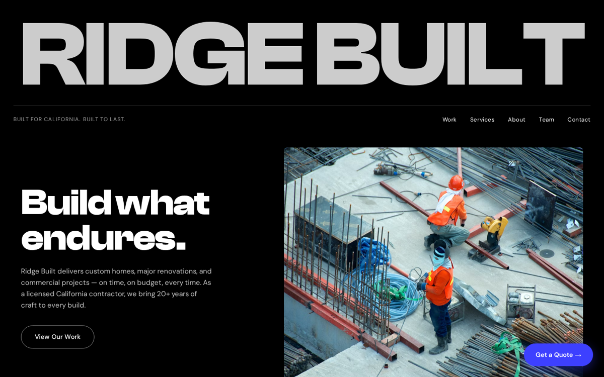 Ridge Built — General Contractor