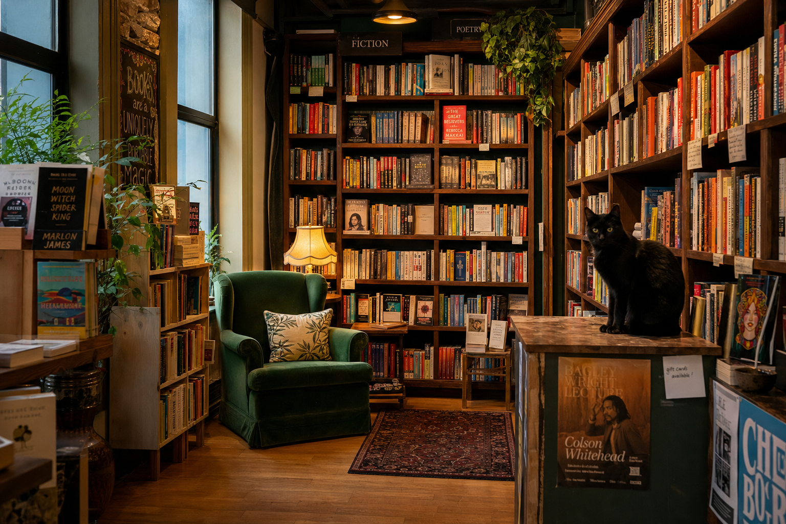 Shoreline Bookshop storefront on Water Street