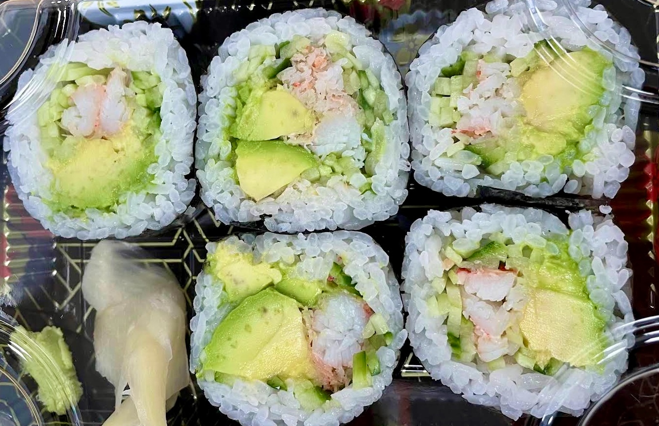 Fresh California sushi rolls