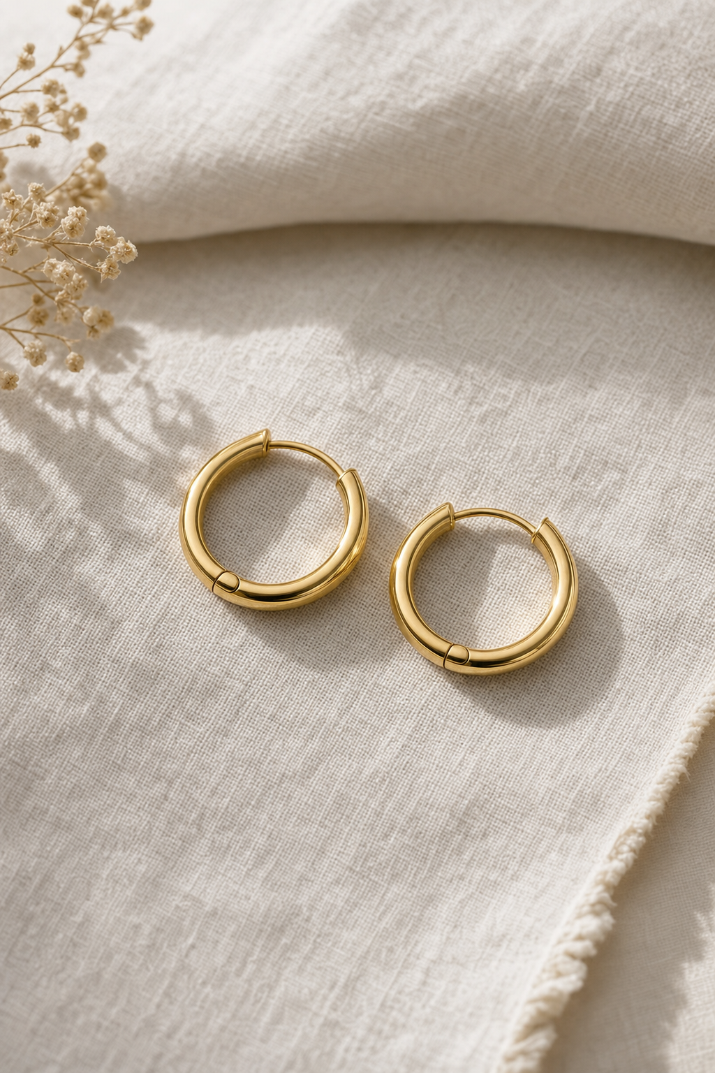 Gold hoop earrings